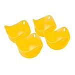 Chef Aid Silicone Egg Poacher, Essential Tool for Ideally Poached Eggs and Made with LFBG Silicone for the Best Results, Dishwasher Safe, Comes in Yellow