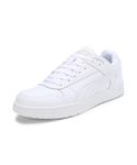 Puma Mens Court Shatter Low White-White-Team Gold Sneaker - 7 UK (39984401)