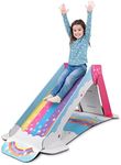 WowWee Kids Slide Indoor – Playground for Toddlers – StrongFold Technology Cardboard Toddler Slide by Pop2Play (Rainbow)