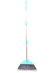 Xifando Three-Section Telescopic Aluminum Alloy Rod Long-Handled Broom (Light Blue)