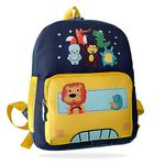 BEMBIKA Kindergarten Cute Cartoon Kids School Bag for Boys and Girls, Toddler Preschool Plush Travel Schoolbag, Perfect Book Bag, Casual Backpack for Kids � (Jungle Safari Yellow)