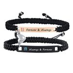 MEALGUET Personalized Couple Bracelet Customized Couple Bracelets Set Mutual Attraction Custom Name Relationship Bracelet Personalized Gift for Men Women, Handmade