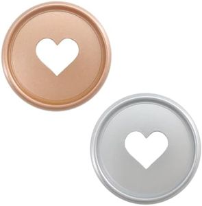 ITSYHPRO 100pcs Planner Discs 1.25 inch Expansion Discbound Notebook System Plastic Heart Book Binding Disc Binder Rings Accessories(Silver & Rose Gold,1.25inch/32mm,100 Pieces)