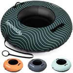 SereneLife Snow Tube for Sledding, 44"/48” Inflatable Snow Tubes Heavy Duty Durable Anti Wear Material for Outdoor Fun, PVC Bottom for Smoother Faster Sledding, Includes Tow Strap for Kids & Adults