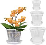 HOLANHING Orchid Pot with Saucers, 