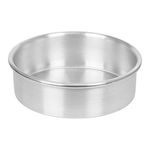 FOSSIL Aluminium Baking Round Cake Pan/Mould for Microwave Oven - 6 Inch, Silver