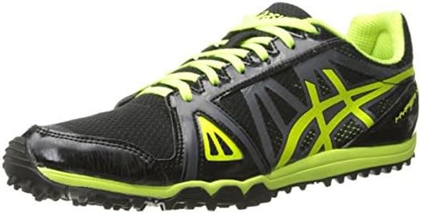 ASICS Men's Hyper XCS Cross Country Spike, Black/Flash Yellow/Carbon, 11.5 M US