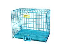 Paws for A Cause Dog Cage Blue Indian 24 Inch Small with Removable Tray