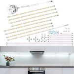 WOBANE LED Under Cabinet Lighting Kit,Flexible 8 * 30cm LED Ribbon Lights Bar,Under Counter Lights for Kitchen,Cupboard,Desk,Showcase,Shelf,DIY Rope Lights,1200lm Cross Light,6000K White,144 LEDs