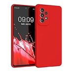 kwmobile Case Compatible with Samsung Galaxy A53 5G Case - TPU Silicone Phone Cover with Soft Finish - Classic Red