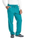 Greys Anatomy ''Men's Six Pocket Zip Fly Drawstring Pant' Teal X-Large