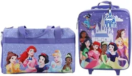 Disney Princess Castle & Princesses 3-Piece Youth Duffle Bag Travel Set With Pilot Case & Luggage Tag