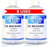 Power Made Ice Machine Cleaner & Descaler 16 fl oz 4 Uses | Nickel Safe Formula, Crystal Clear Ice Guaranteed | Compatible with Whirlpool, Scotsman, Manitowoc, Follet & More | Made in USA (2)