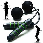 Weighted Cordless Jump Rope - Adjustable Length Ropes Ropeless Jump Rope For Beach Body - Eliminate Dad Bod With Indoor Jumprope - Cordless Jumping Rope Great For Improving Fitness In Small Spaces