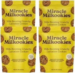 Miracle Mama Milkookies- Lactation Cookies – Oatmeal Chocolate Chip– Support Milk Supply with Oats, Flaxseed & Brewer’s Yeast – Delicious, Nourishing Treat for Moms Pack of 4, 8 oz Bags