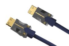 Monster M3000 HDMI Cable 3m, HDMI 2.1 Cable, HDMI Cable 8K, Ultra High Speed HDMI Cable 48Gbps, 8K@60Hz, 4K@120Hz, HDR, eArc, Gold Connectors, TV Cable, Compatible with PS4/PS5/Xbox, Blue