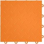 IncStores Nitro Garage Tiles 12"x12" Interlocking Garage Flooring (52-12"x12" Tiles, Harley Orange Diamond)