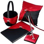 4Pcs Black & Red Wedding Supplies S