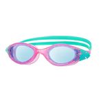 Zoggs Children's Panorama Junior Swimming Goggles with UV Protection, Wide Vision and Anti-Fog (6-14 Years), Pink/Turquoise/Tint Blue