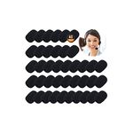 40 Pack Mini Headset Microphone Windscreens Foam Microphone Cover for Headset Lapel Lavalier - Black