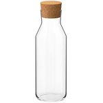 IKEA 365+ Clear Glass Carafe with Cork Stopper, 34 oz (1L) - 2 Pack