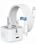 MAXZIQF iPhone Fast Charger Plug and Cable, [MFi Certified] 20W PD USB-C Power Adapter Type C Plug with 2M USB-C Cable for iPhone 14/14 Plus/14 Pro Max/13/12/11/XS/XR/XS/8,iPad,AirPods