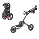 CaddyTek Unisex V2 Deluxe Quad-Fold Golf Push Cart, CaddyLite 15.3 Version 2 - Black, Black