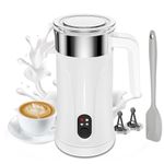 Milk Frother, Upgraded 4 in 1 Milk Steamer, 10.1oz/300ml Automatic Hot and Cold Milk Frother and Milk Warmer, Milk Frother Electric for Latte, Cappuccino, Macchiato, Hot Chocolate (White)