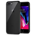 Spigen Ultra Hybrid Back Cover Case Compatible with iPhone 8 Plus/7 Plus (TPU + Poly Carbonate | Black)