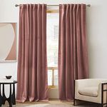 RYB HOME Mauve Velvet Curtains for 