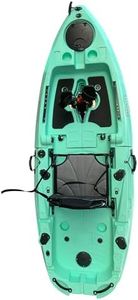 Brooklyn 8.0 Foldable Pedal Fishing Kayak, Compact Sit-on-Top Single Kayak with Pedal Drive, Rudder Steering, Storage & Aluminum Seat