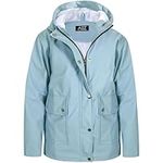 A2Z 4 Kids PU Raincoat Jackets Dusty Blue Windbreaker Waterproof Parka Shower Resistant - Raincoat 625 Dusty Blue 11-12