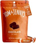 Tom & Jenny's Sugar Free Candy Soft Caramels Individually Wrapped - Sea Salt & Vanilla - Low Net Carb Zero Sugar Candy with Xylitol & Maltitol (Chocolate Caramel) Keto Candy 1 Pack