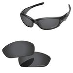 PapaViva Replacement Lenses for Oakley Straight Jacket 2007 Black Grey - Polarized