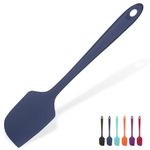 Heat Resistant Large Silicone Spatula: U-Taste 315℃ Heat Proof Non-Stick Flexible Seamless Scraper, Baking Cooking Kitchen Utensil with Nylon Core for Mixing Stirring Scraping (29cm, Midnight Blue)