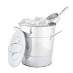 True Vino Country Home Galvanized Ice Bucket with Scooper