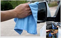 Vivo Technologies 10x Large Microfibre Cleaning Auto Car Detailing Soft Cloths Highly Absorbent Wash Towel Premium Quality Extra Plush Soft Towels Duster 40cm x 40cm（BLue）