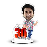 Foto Factory Gifts® Personalized Caricature Gifts for Birthday Boy/Men (wooden_8 inch x 5 inch) CA0192