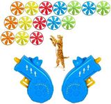 KIMOBER 17Pcs Cat Fetch Toy, Kitten Interactive Tracking Toys with 15Pcs Colorful Flying Propellers for Pets Cat Hunting Chasing Training Exercise