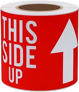 Hybsk 3x5 Inch This Side Up Warning Stickers for Shipping and Packing Total 100 Per Roll