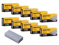 Bostitch Office 50,000 Standard Staples, 1/4" Length,Full Strip Staples, 210/Strip, 5000 Per Box, 10-Pack