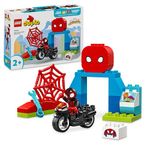 LEGO DUPLO Marvel Spin’s Motorcycle Adventure, Creative Set Based on Spidey and His Amazing Friends TV Show, Toddler Learning Toy with Motorbike, Gifts for 2 Plus Year Old Boys & Girls 10424