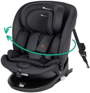 Bebeconfort RevolveFix 360 i-Size, Autositz 360 Drehbar, 0–12 Jahre, 40–150cm, ISOFIX Kindersitz, Top-Tether-Installation, 360°-Drehung, 6 Liegepositionen, 12 Kopfstützenpositionen, Full Black