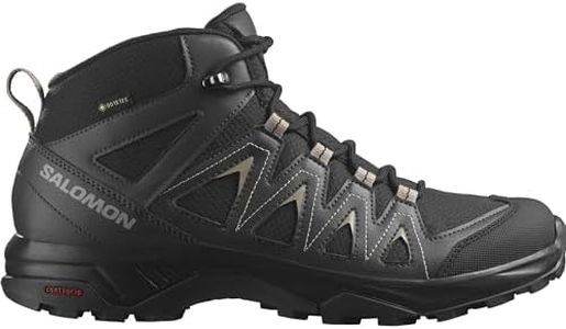 Salomon Men's X Braze Mid GTX Trail Running and Hiking Shoe, Black/Phantom/Vintage Khaki, 11 US