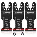 EZARC Carbide Oscillating Saw Blades, General Purpose Multitool Blades Quick Release for Metal, Nails, Wood, Plaster, Drywall and PVC, 3-Pack