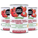 Urban Platter San Marzano Whole Peeled Tomatoes in Tomato Juice, 400g / 14oz [Pack of 3, Drained Weight 260g, DOP, Tomates pelles Dans le Jus, Product of Italy]