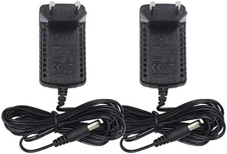 Security-01 Pack de 2 adaptadores de alimentación CC 9 V 1 A, conector 5,5 mm x 2,1 mm, positivo central