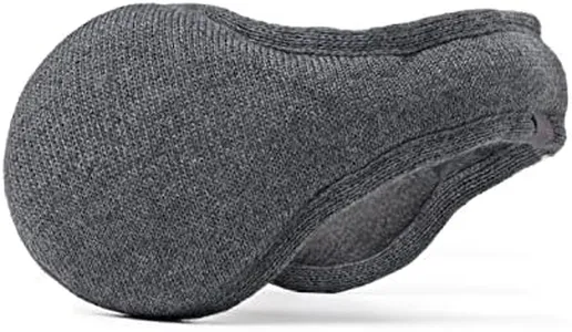 180s Men's Merino Wool Behind-the-Head Winter Ear Warmers | Premium Adjustable & Foldable Earmuffs, Dark Gray