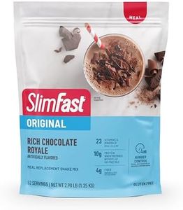 SlimFast Meal Replacement Powder, Original Rich Chocolate Royale, Shake Mix, 10g of Protein, 52 Servings (Packaging May Vary)