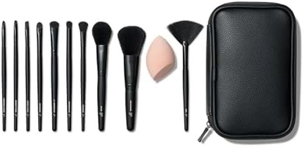 e.l.f. Full Face & Eye Makeup Brush Set, 11 pennelli make-up per fondotinta, bronzer, ombretto e altro, prodotto vegano e non testato sugli animali